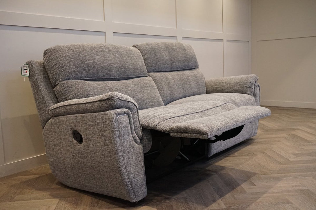 Ashbury 3 + 2 Seater Sofa Set, Chenille Weave Charcoal Grey