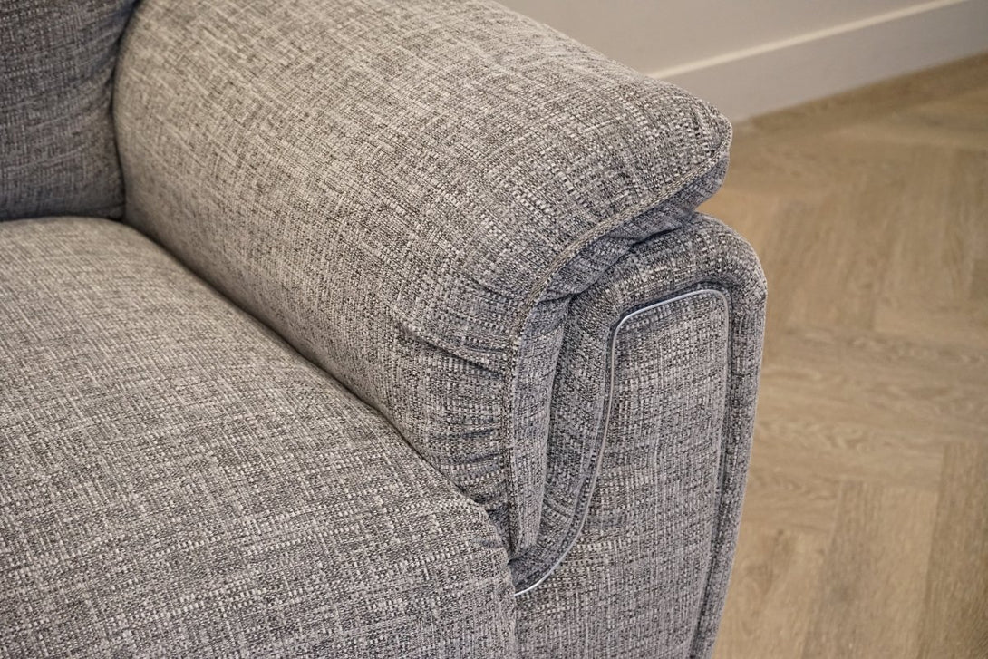 Ashbury 3 + 2 Seater Sofa Set, Chenille Weave Charcoal Grey