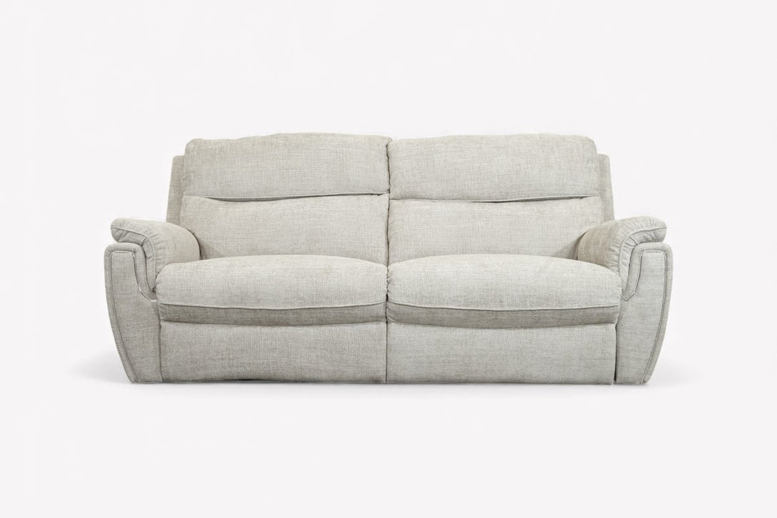Ashbury 3 Seater Power Reclining Sofa, Hopsack Silver