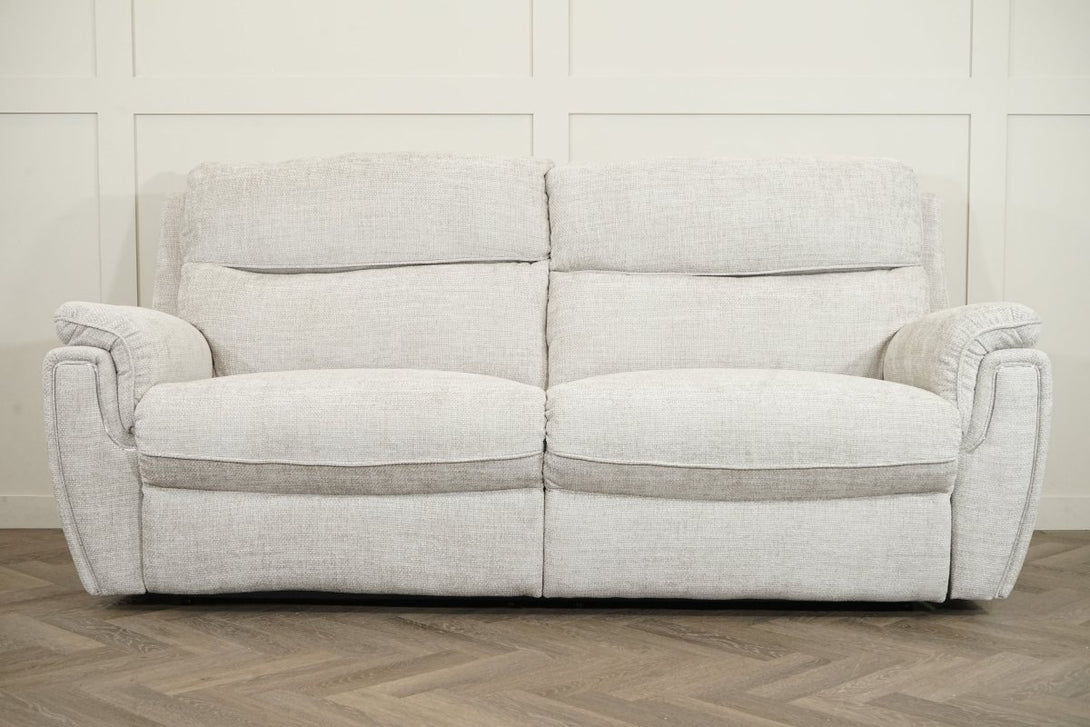 Ashbury 3 Seater Power Reclining Sofa, Hopsack Silver