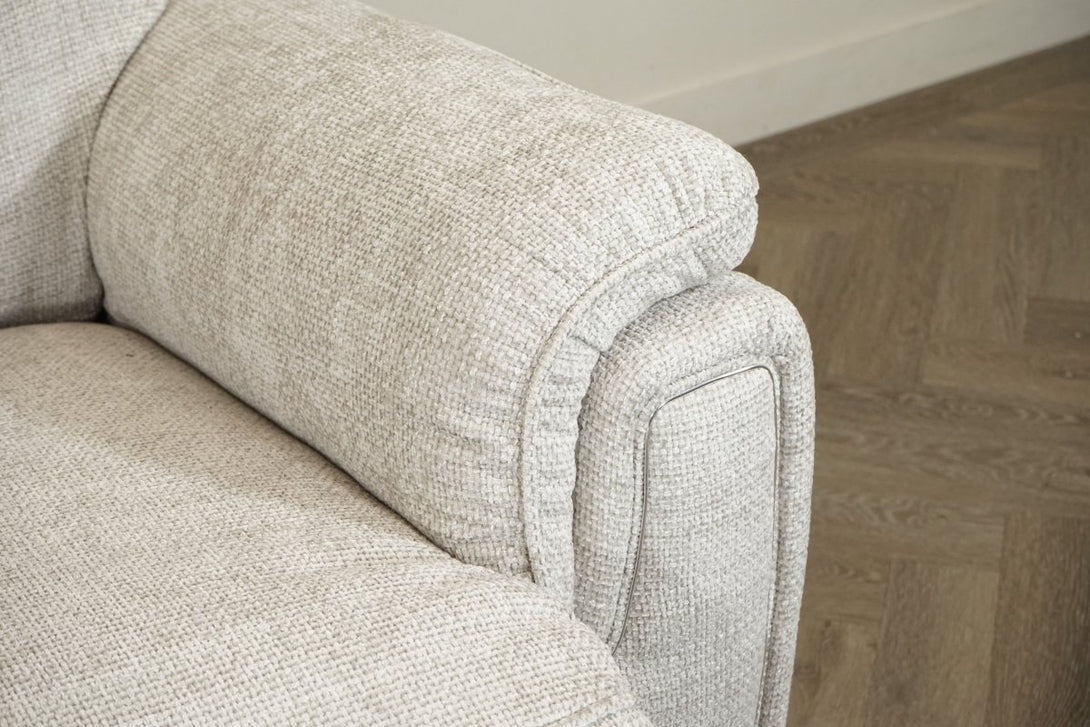 Ashbury 3 Seater Power Reclining Sofa, Hopsack Silver