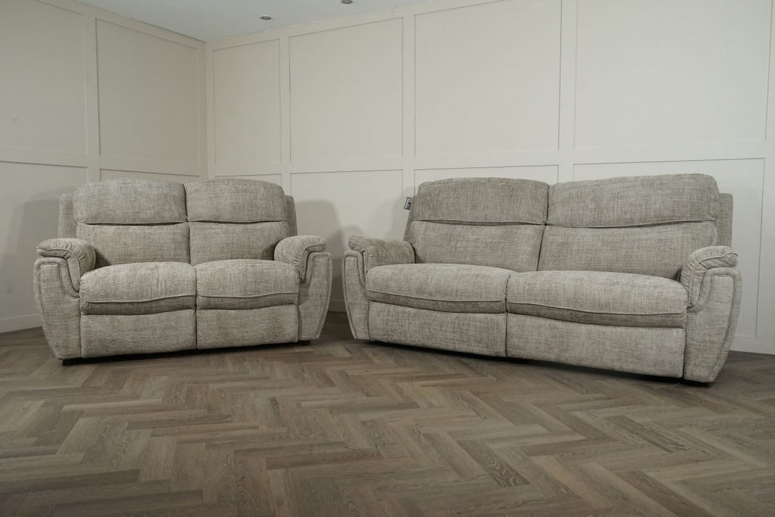 Ashbury 3 Seater Recliner & 2 Seater Static Sofa Set, Truffle Weave