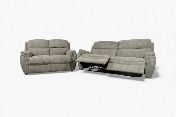 Ashbury 3 Seater Recliner & 2 Seater Static Sofa Set, Truffle Weave