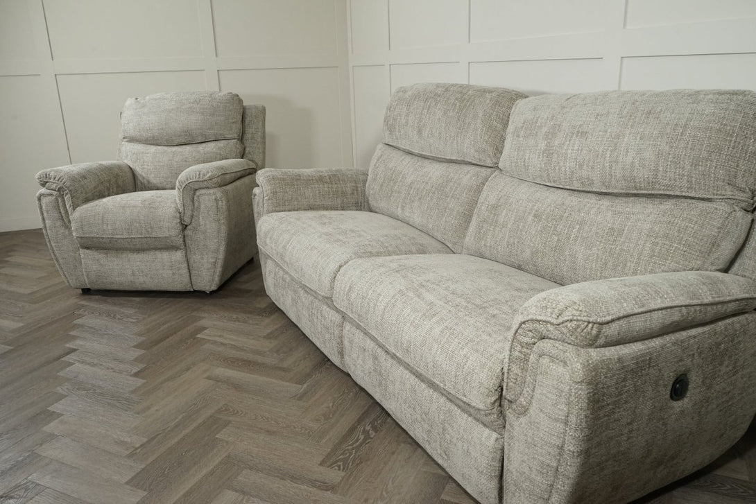 Ashbury 3 Seater Recliner & 2 x Armchairs, Truffle Weave