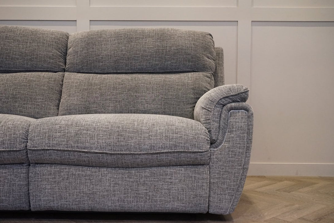 Ashbury 3 Seater Sofa, Chenille Weave Charcoal Grey