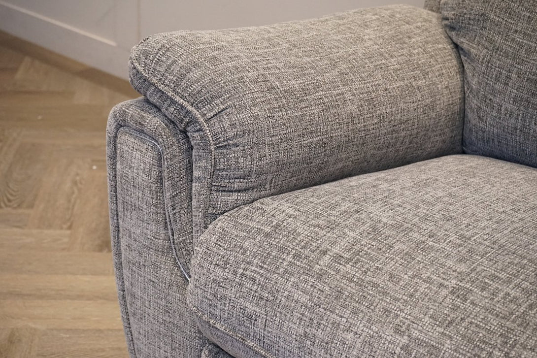 Ashbury 3 Seater Sofa, Chenille Weave Charcoal Grey