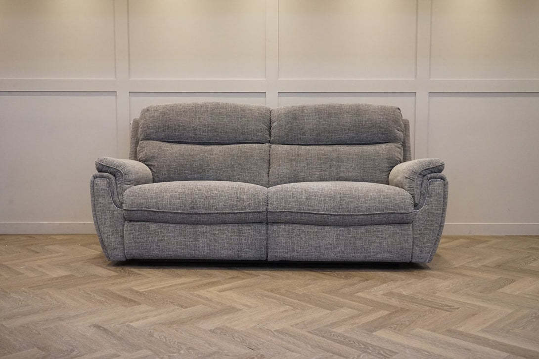 Ashbury 3 Seater Sofa, Chenille Weave Charcoal Grey