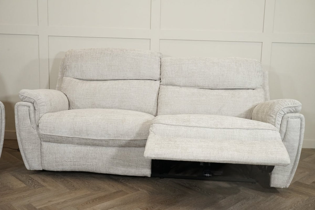 Ashbury 3+2 Seater Power Reclining Sofa Set, Hopsack Silver