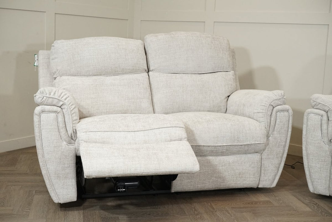 Ashbury 3+2 Seater Power Reclining Sofa Set, Hopsack Silver