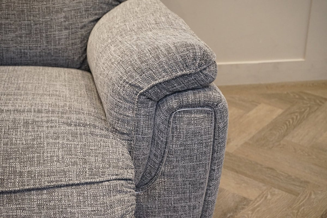 Ashbury Power Reclining Armchair, Chenille Weave Charcoal Grey