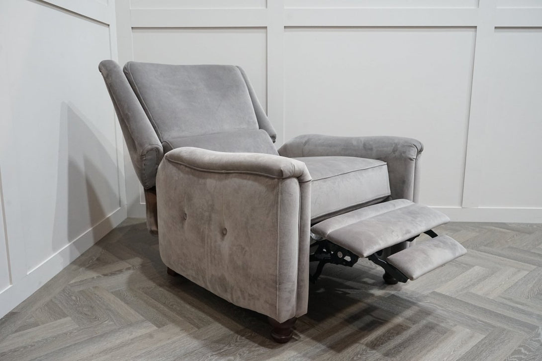 At The Helm Billingham Reclining Wing Armchair, Adventurer Silver