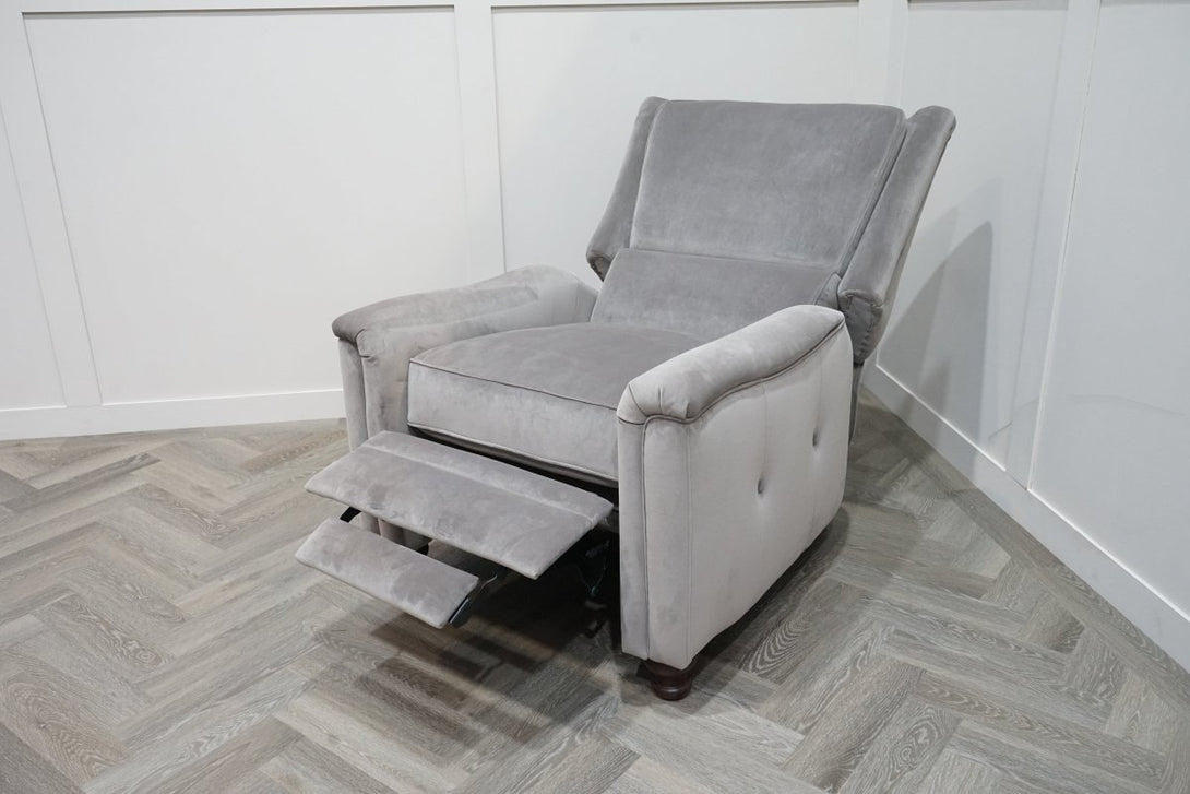 At The Helm Billingham Reclining Wing Armchair, Adventurer Silver