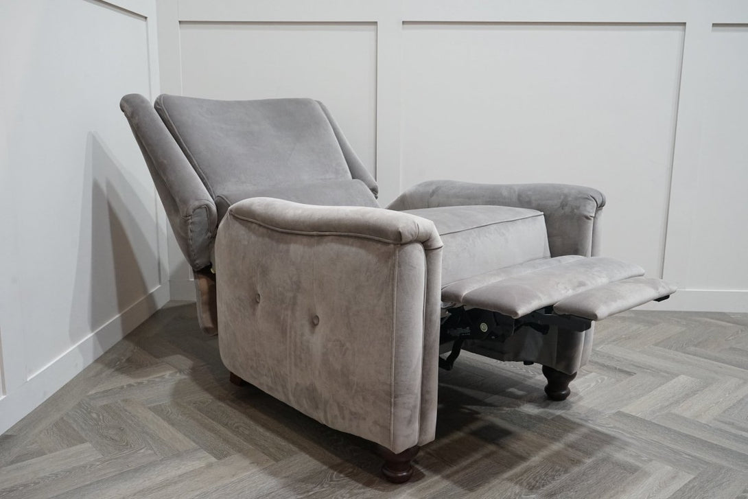 At The Helm Billingham Reclining Wing Armchair, Adventurer Silver