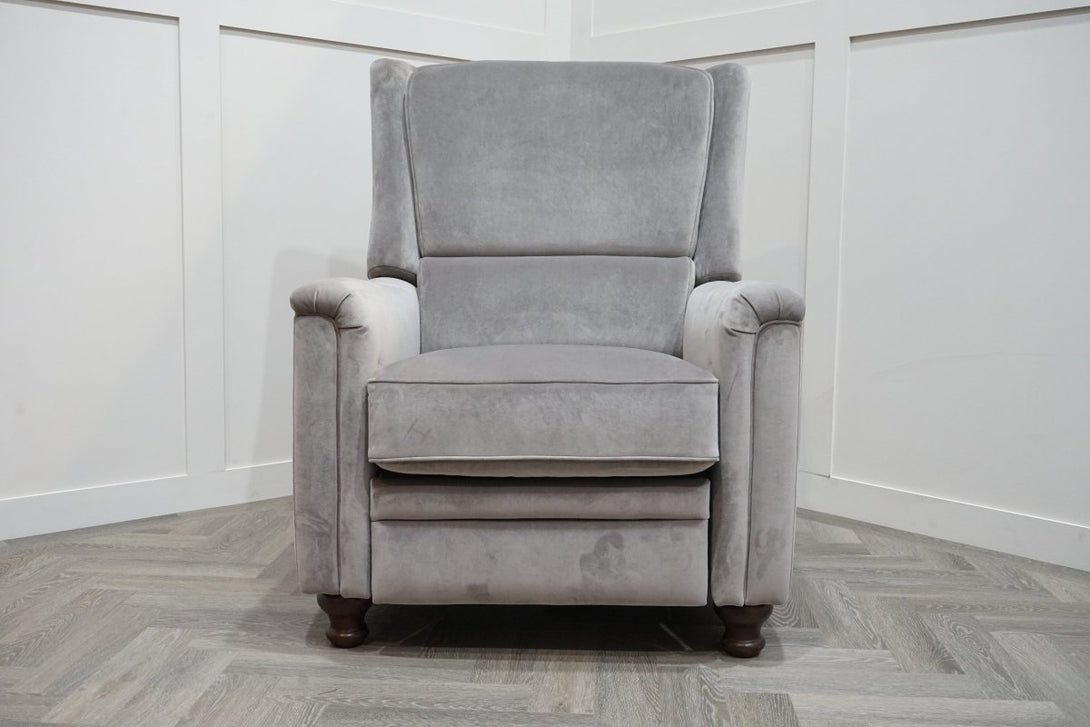 At The Helm Billingham Reclining Wing Armchair, Adventurer Silver