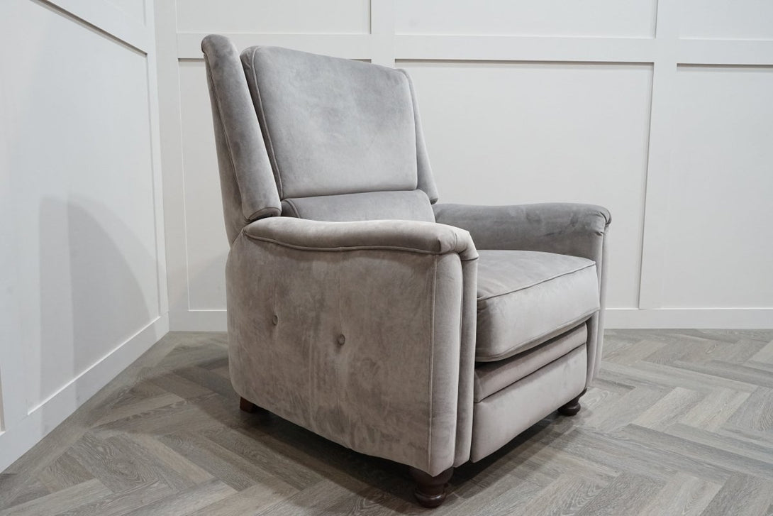 At The Helm Billingham Reclining Wing Armchair, Adventurer Silver