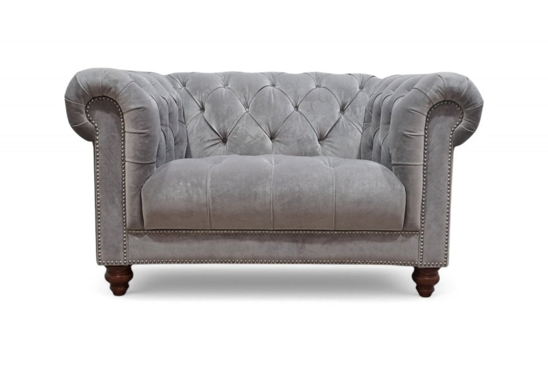 At The Helm Buckingham 1.5 Seater Sofa, Adventurer Silver