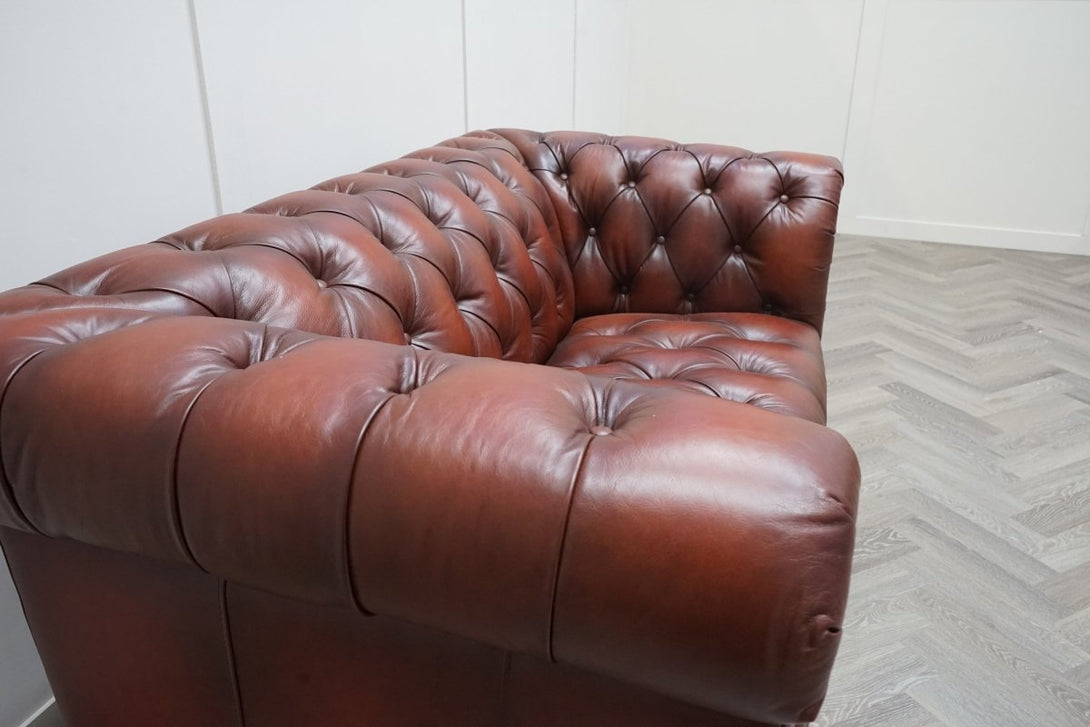 At The Helm Buckingham Leather 2 Seater Sofa, Vintage Whisky