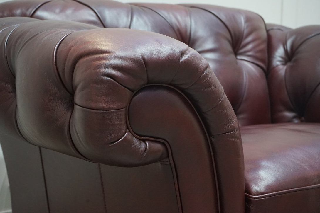 At The Helm Charterhouse Leather Wing Chair, Merlot