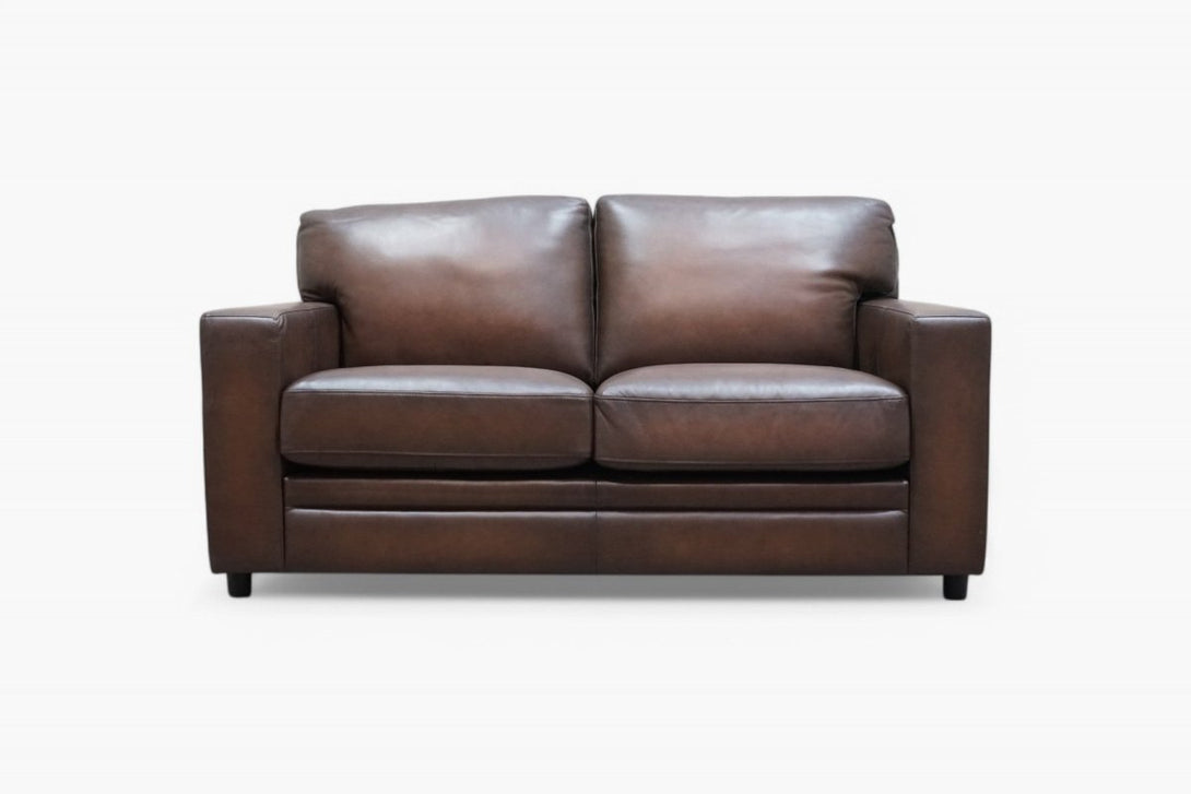 At The Helm Chatsworth 2 Seater Leather Sofa, Cognac