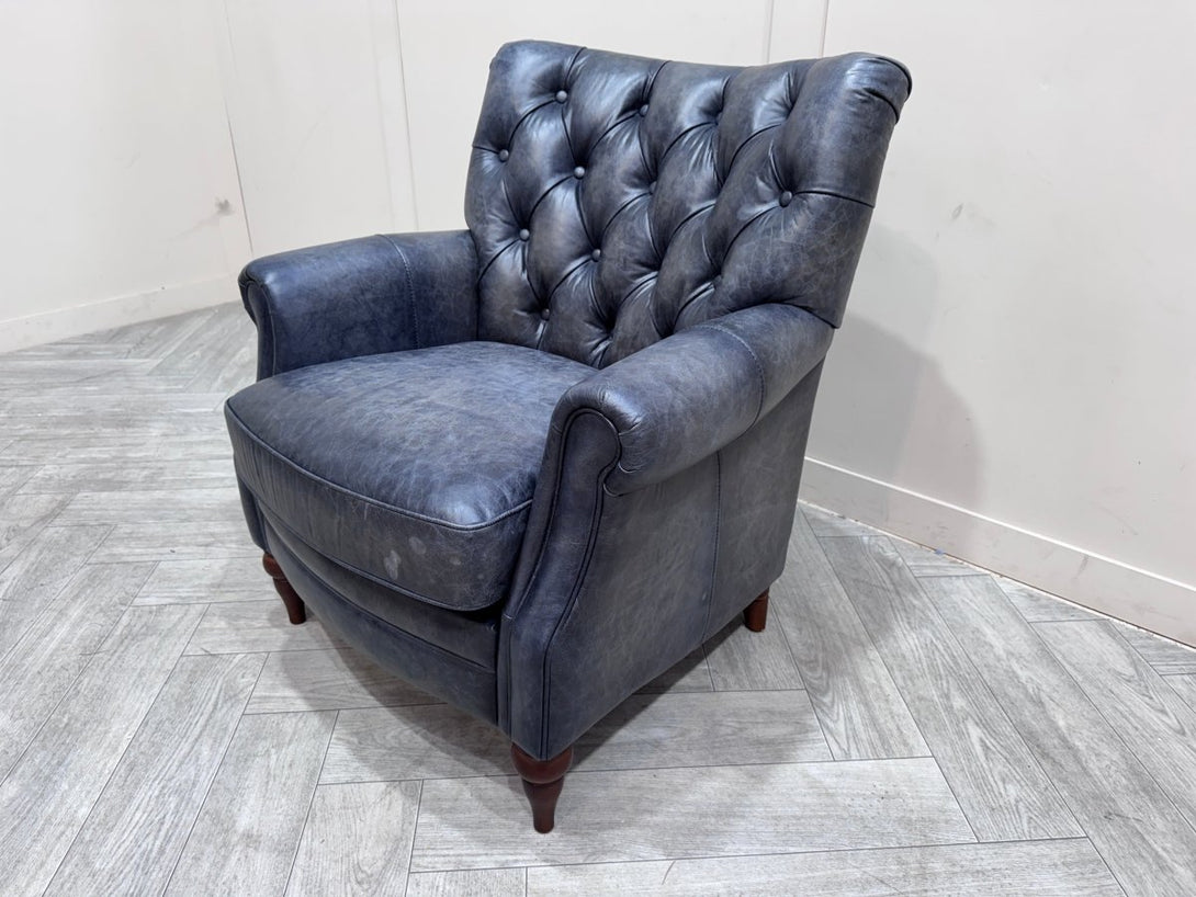 At The Helm Columbus Accent Armchair, Vintage Ocean