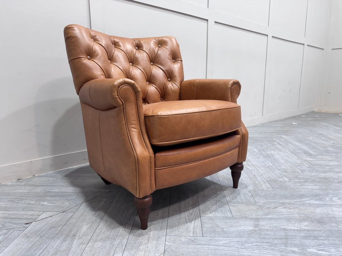 At The Helm Columbus Accent Armchair, Vintage Tan