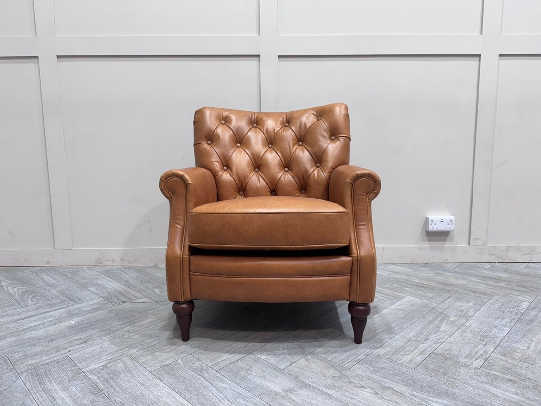 At The Helm Columbus Accent Armchair, Vintage Tan