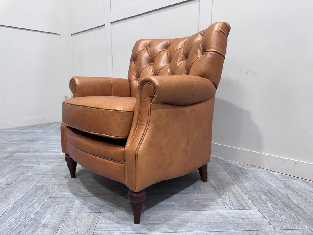 At The Helm Columbus Accent Armchair, Vintage Tan