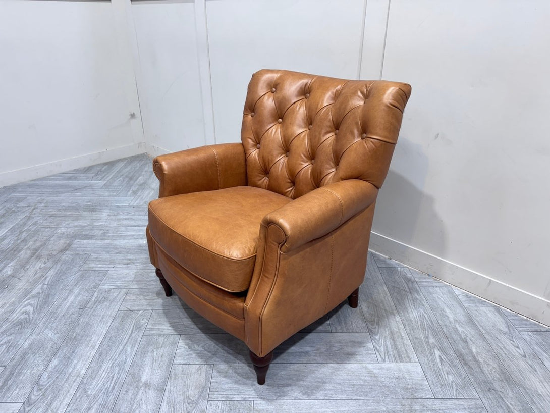 At The Helm Columbus Accent Armchair, Vintage Tan