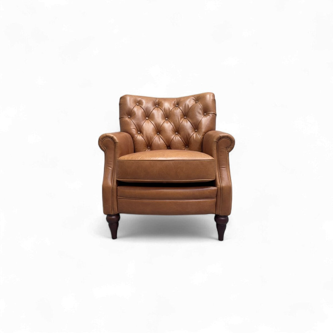 At The Helm Columbus Accent Armchair, Vintage Tan