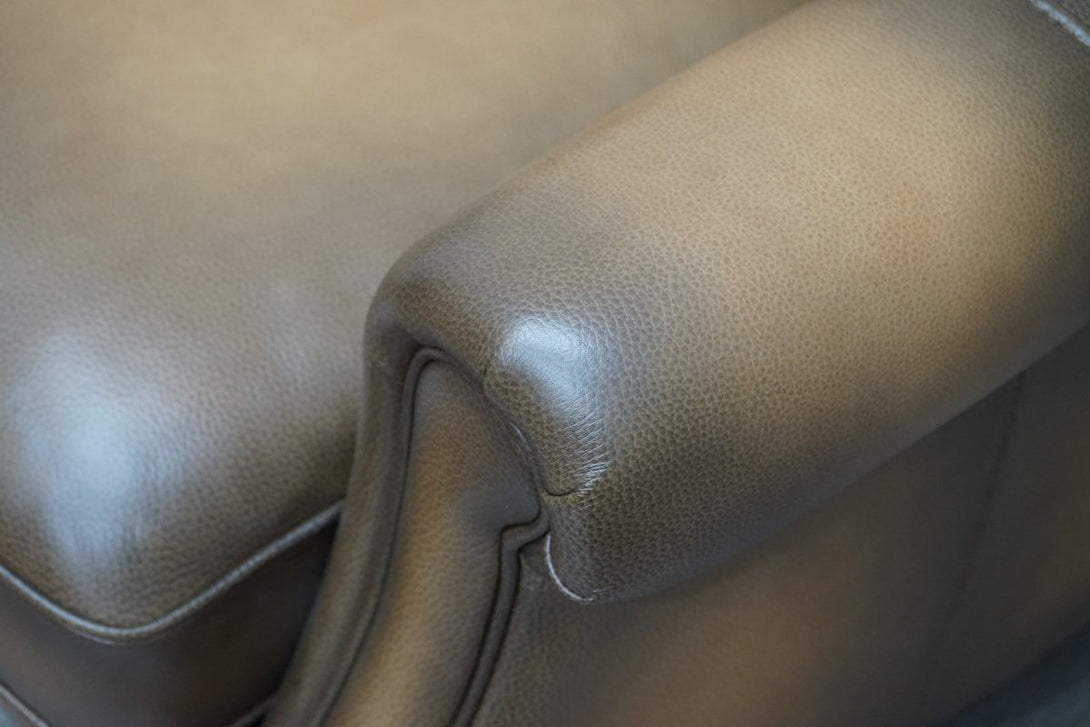 At The Helm Columbus Accent Leather Armchair, Caramel Brown