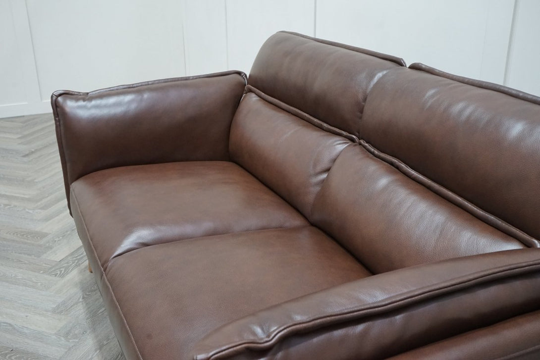 At The Helm Ellen Medium 2 Seater Leather Sofa, Tabacco