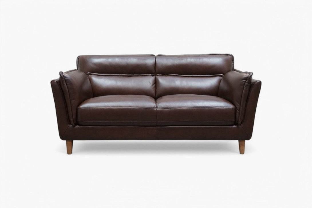 At The Helm Ellen Medium 2 Seater Leather Sofa, Tabacco