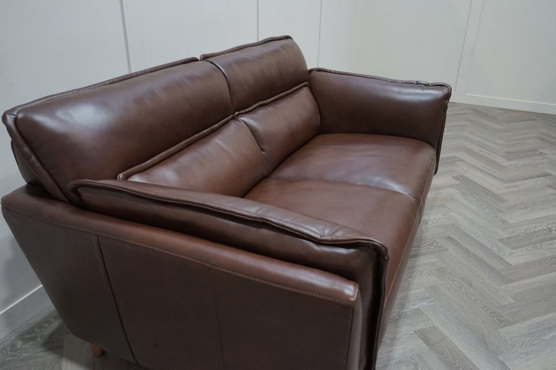 At The Helm Ellen Medium 2 Seater Leather Sofa, Tabacco