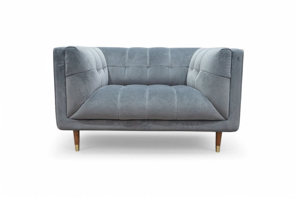 At The Helm Grace 1.5 Seater Fabric Sofa, Adventurer Silver