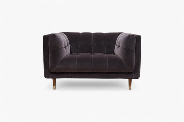 At The Helm Grace 1.5 Seater Fabric Sofa, Plum