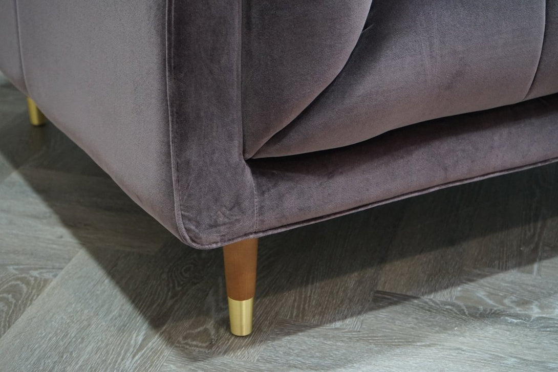 At The Helm Grace 1.5 Seater Fabric Sofa, Plum