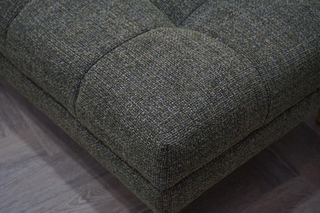 At the Helm Grace Footstool, Chiltern Tweed Green