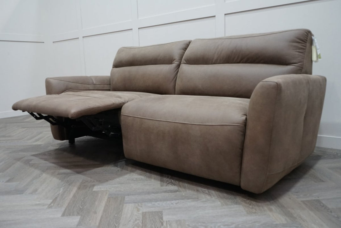 At The Helm Hudson Large 3 Seater Recliner Sofa, Dragonstone Leather