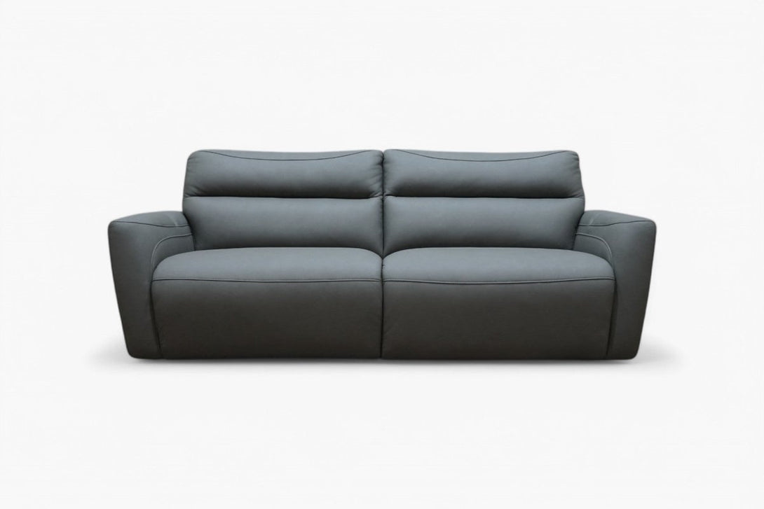 At The Helm Hudson Large 3 Seater Sofa, Limestone Leather