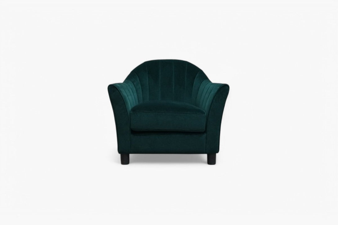 At The Helm Isabella Fabric Accent Chair, Emerald Green