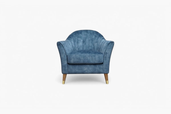 At The Helm Isabella Fabric Accent Chair, Teal Velvet