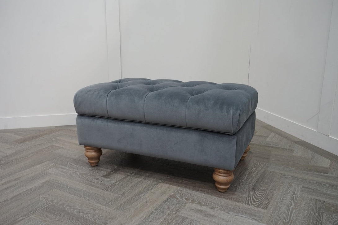 At The Helm Kingston Storage Footstool, Adventurer Grey