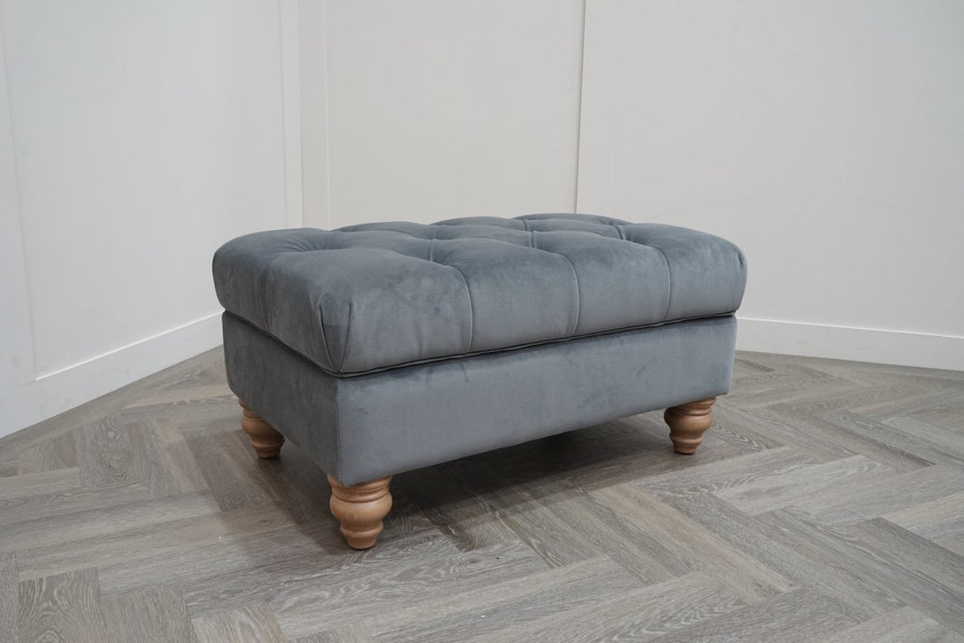 At The Helm Kingston Storage Footstool, Adventurer Grey