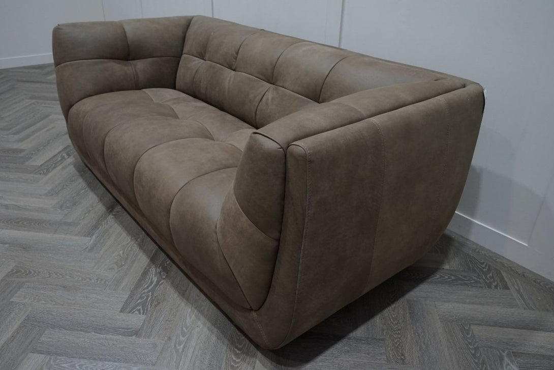 At The Helm Leo Medium 2 Seater Leather Sofa, Dragonstone Leather