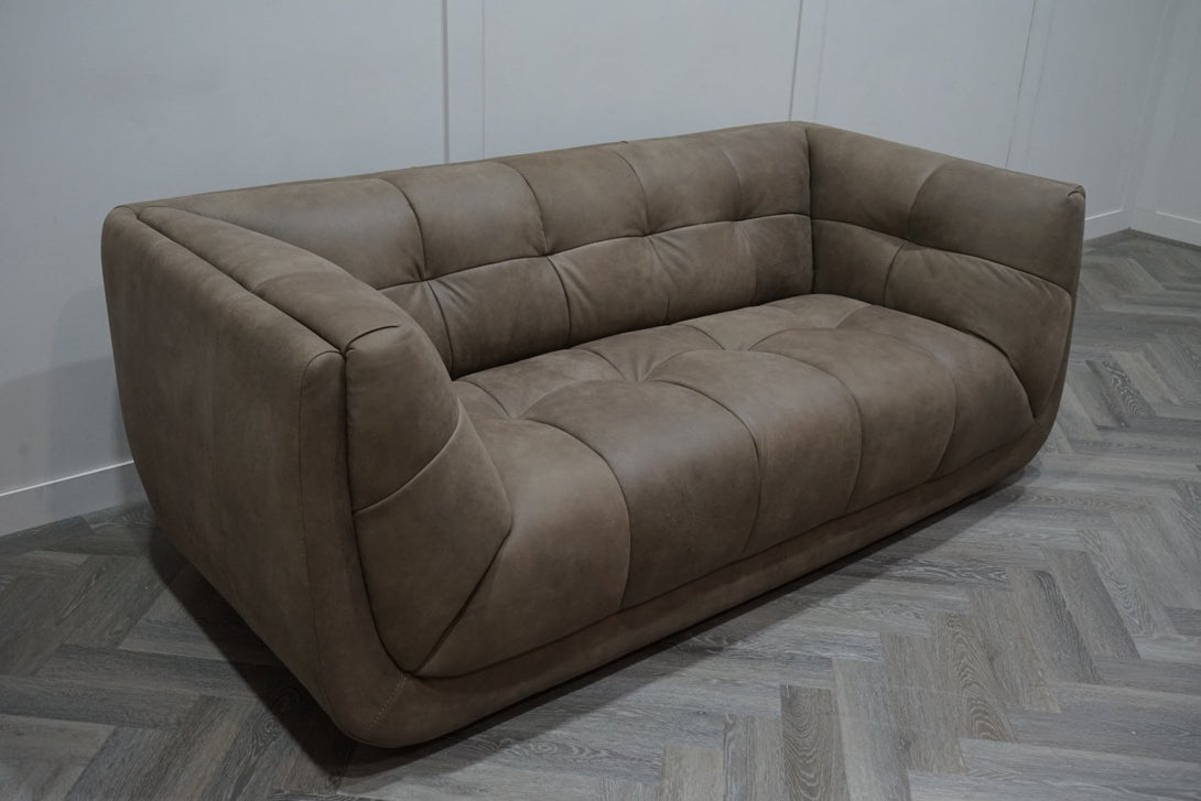 At The Helm Leo Medium 2 Seater Leather Sofa, Dragonstone Leather