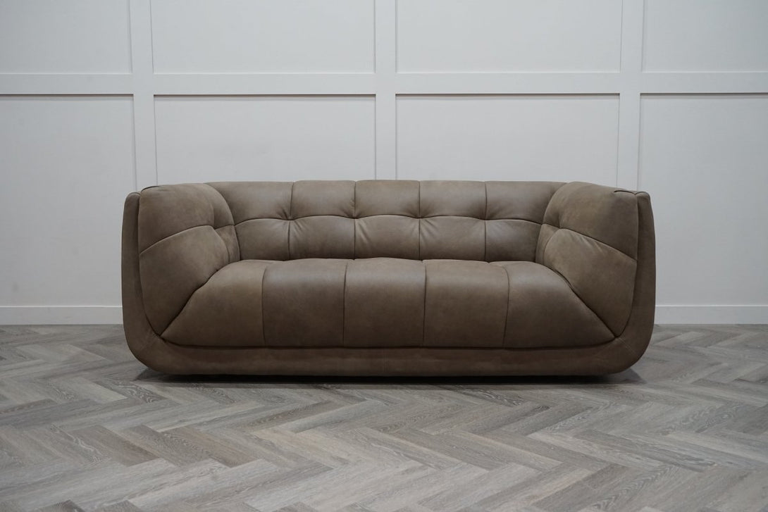 At The Helm Leo Medium 2 Seater Leather Sofa, Dragonstone Leather