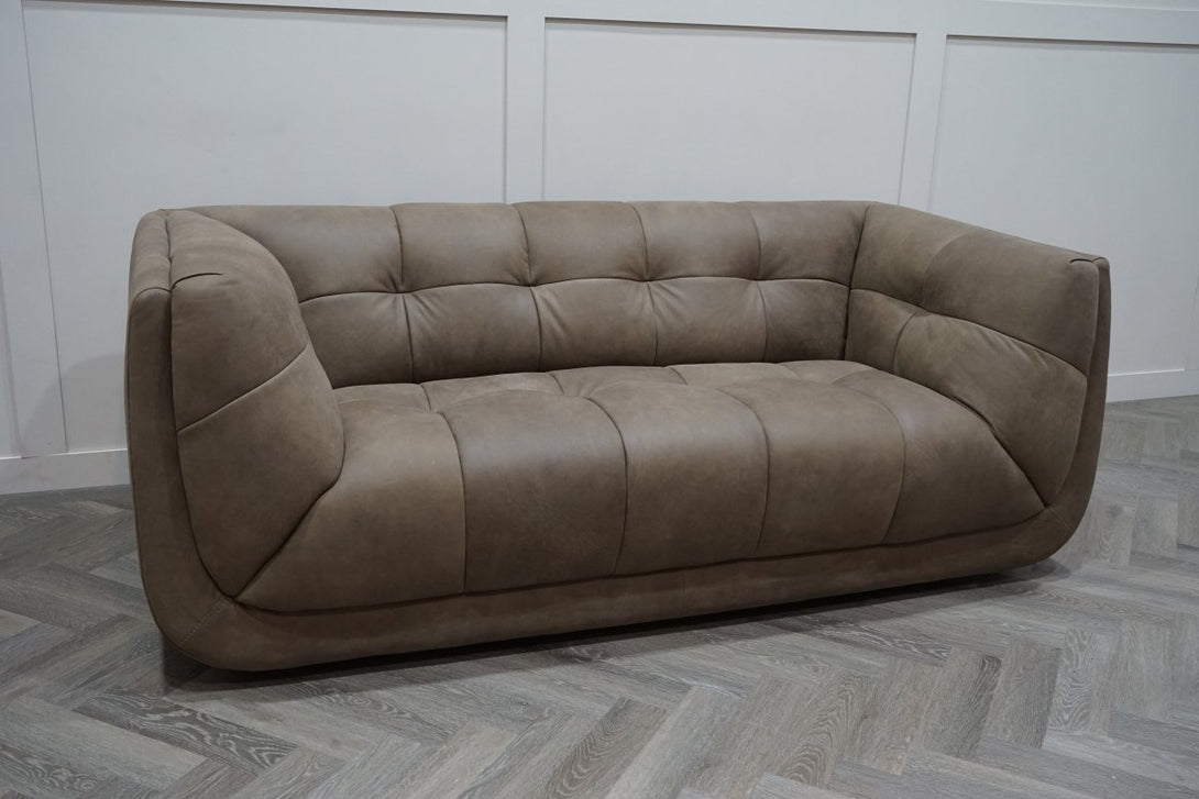 At The Helm Leo Medium 2 Seater Leather Sofa, Dragonstone Leather