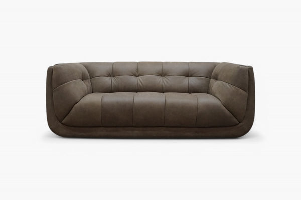 At The Helm Leo Medium 2 Seater Leather Sofa, Dragonstone Leather