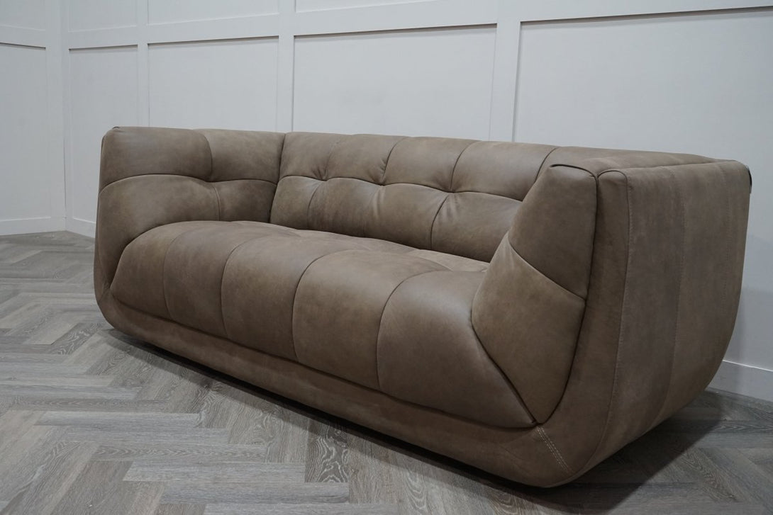 At The Helm Leo Medium 2 Seater Leather Sofa, Dragonstone Leather