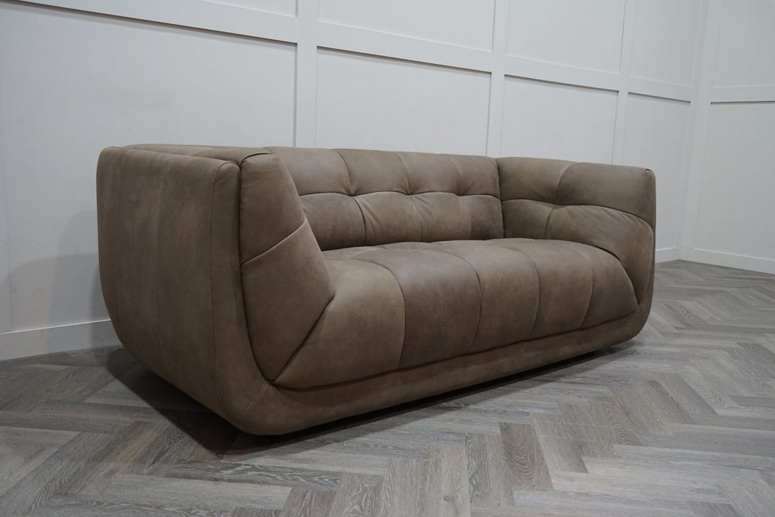 At The Helm Leo Medium 2 Seater Leather Sofa, Dragonstone Leather